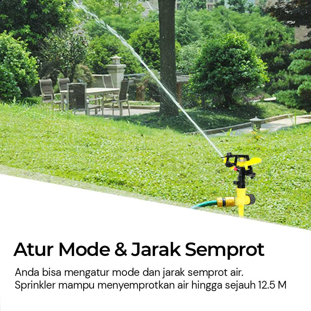 Alat Penyiram Tanaman Sprinkler Taman rumput kebun Rotasi 360