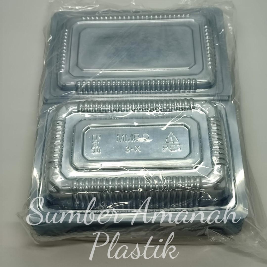 Mika kue Ukuran 3x / mika makanan / mika jajan pasar / mika Bening tempat nasi kuning / mika kotak p