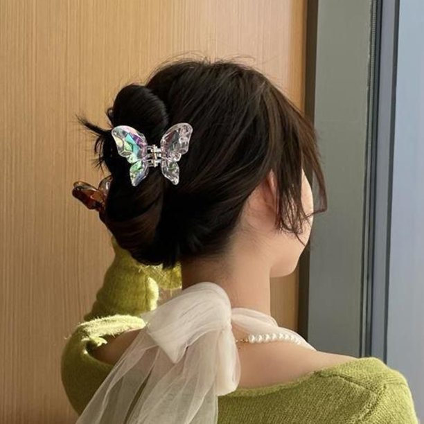 JRBA Jepit Rambut Butterfly Acylic Jepitan Rambut Wanita Ala Korea Model Kupu-kupu Cepol Rambut Panjang Perempuan Bahan Plastik Acrylic Premium Elegan Modern Pesta Casual Elegan Hair Clamps Claw