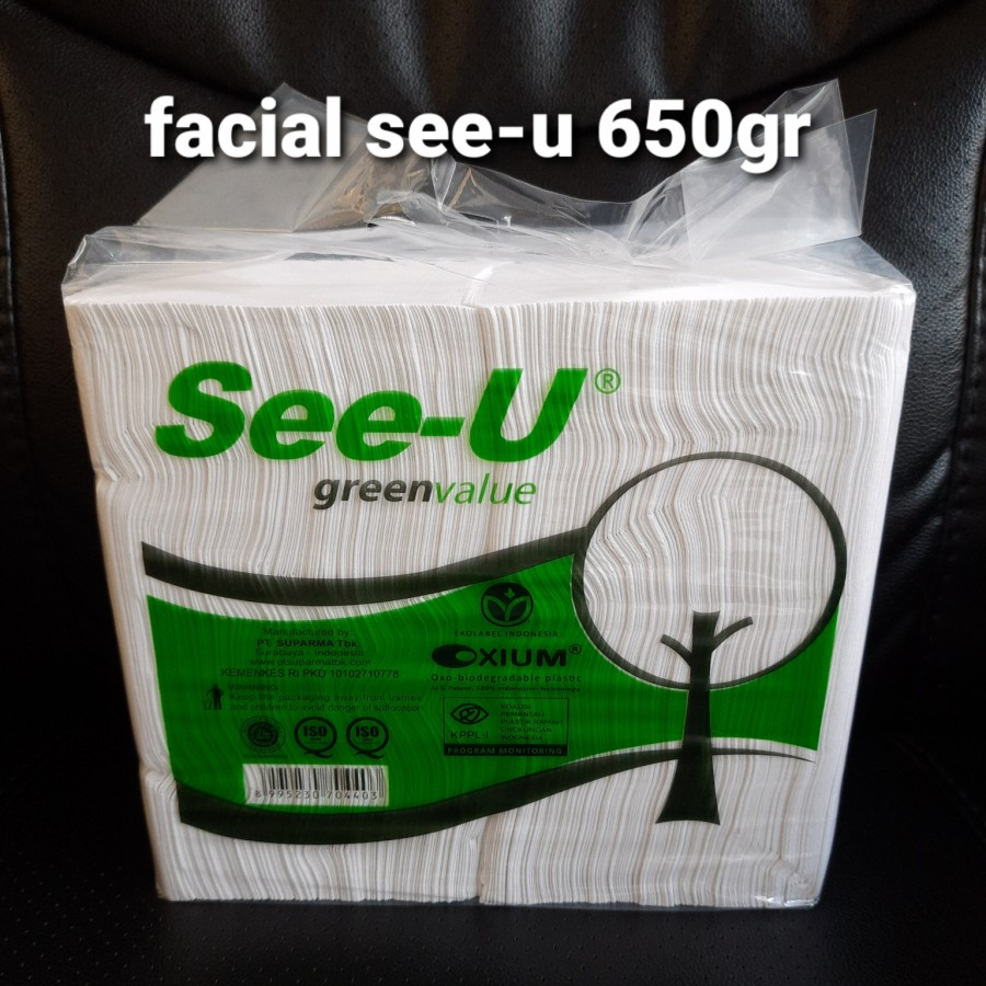 tisu tissu tissue facial see u see-u 650gr/classic 700gr DUS-an 20pak