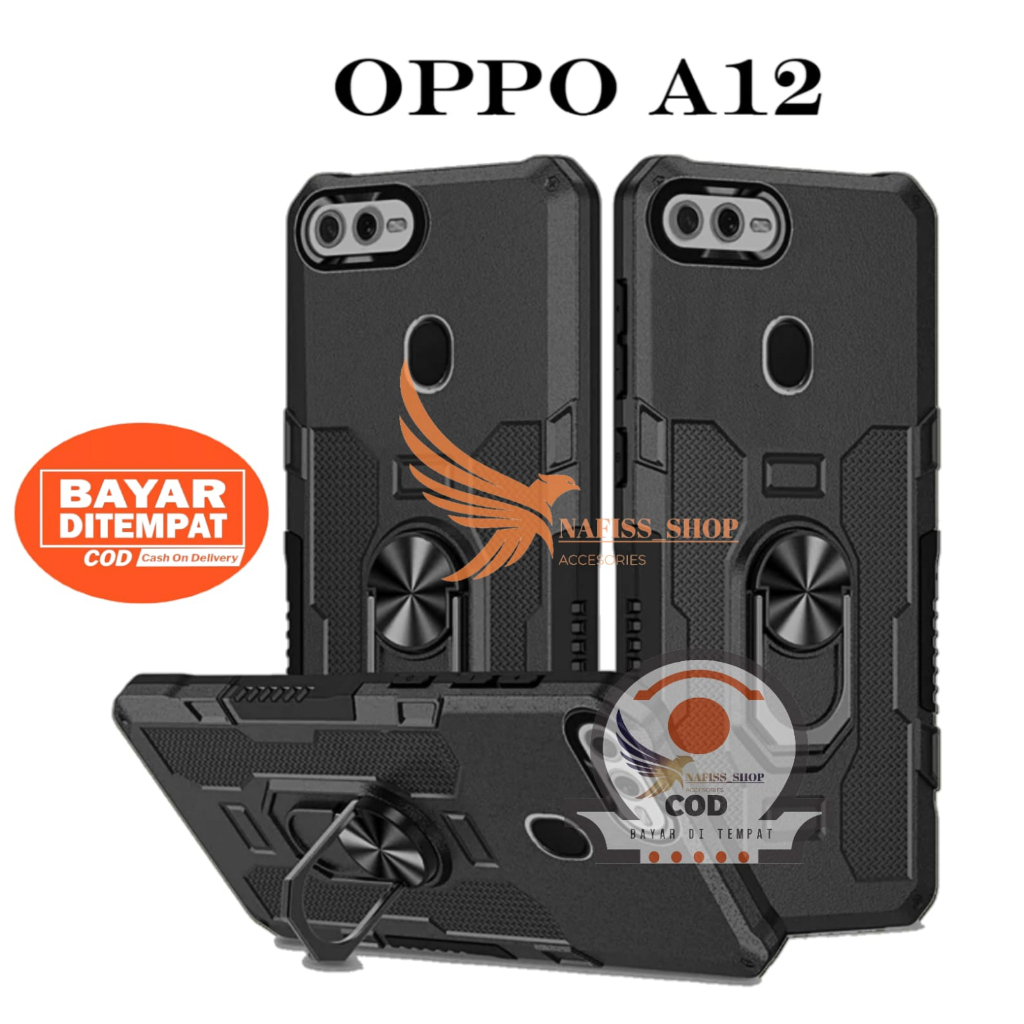 CASING HP OPPO A12 2020 CASE ROBOT HIT EYE RING CASING STANDING NEW COVER