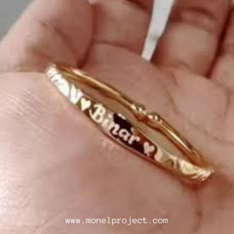 Gelang Baby Anak Dewasa Custom Nama Lapis Emas