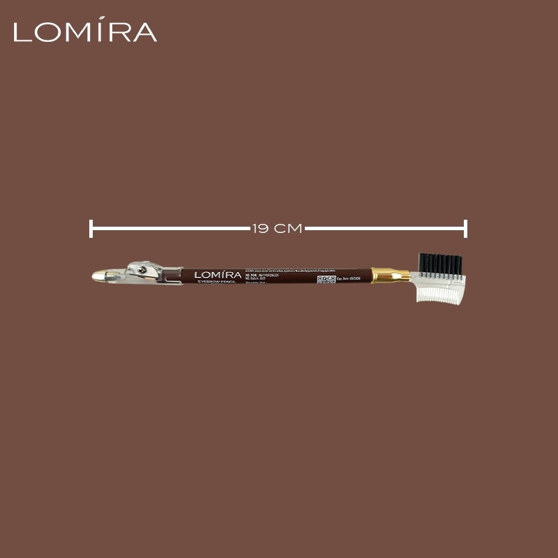 LOMIRA Eyebrow Pensil Alis 2,5 Gr Serutan + Sikat Eyebrow Pencil Make Up BPOM
