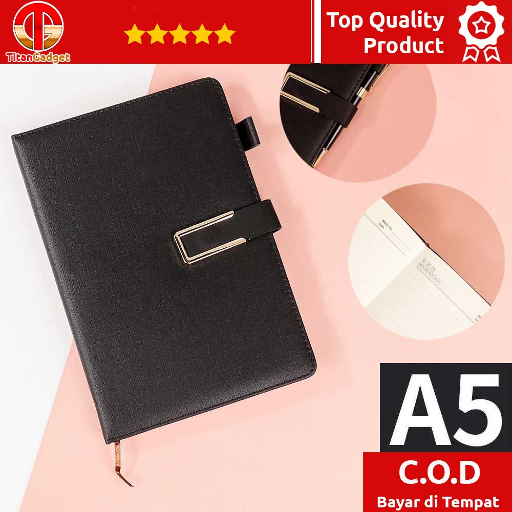 

Buku Catatan Kerja Notebook Notepad Agenda Notes Cover Kulit Kertas A5 - JSK25 Titangadget