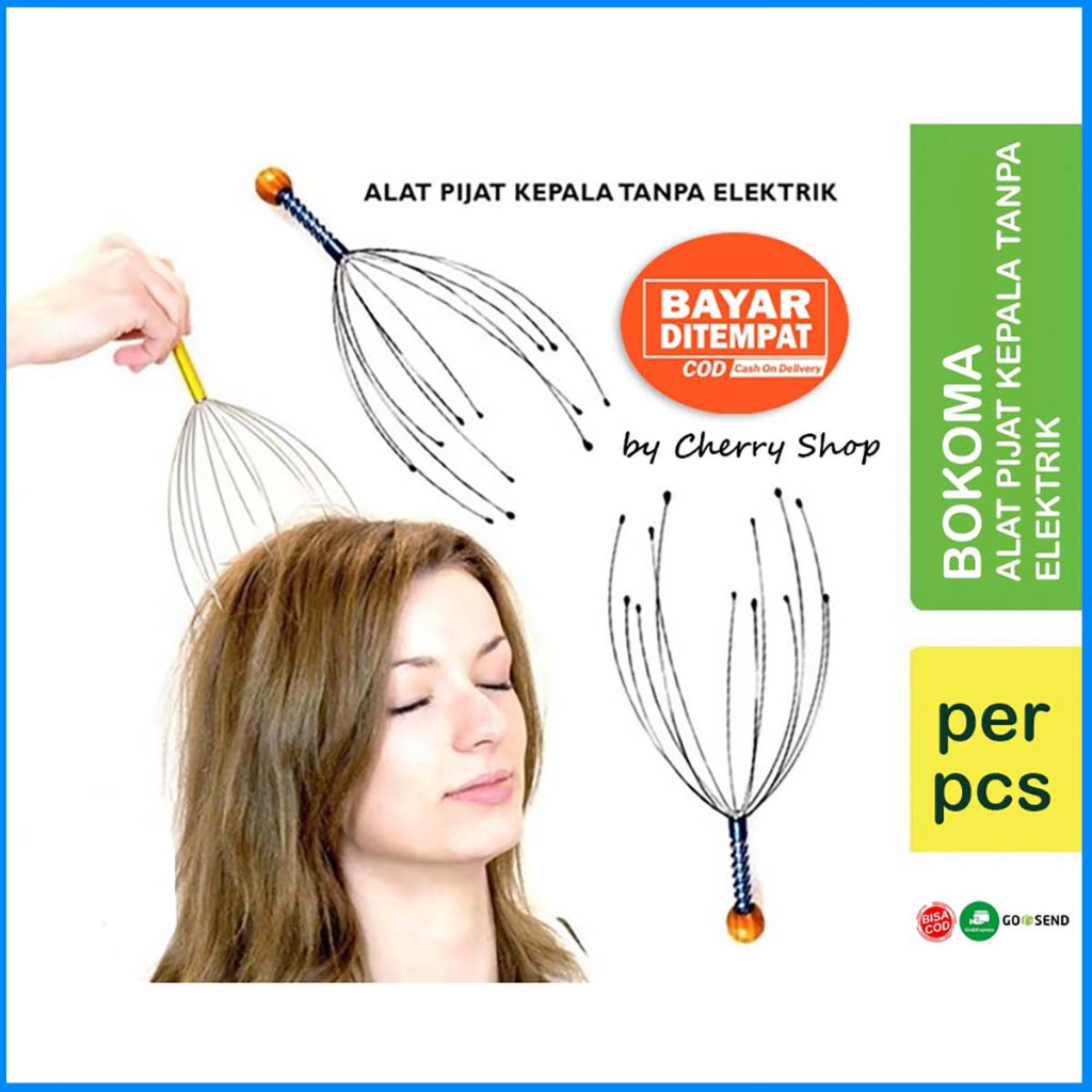 Alat Pijat Kepala Bokoma Stainless Alat Pijat Kepala Massage Tanpa Listrik Alat Refleksi