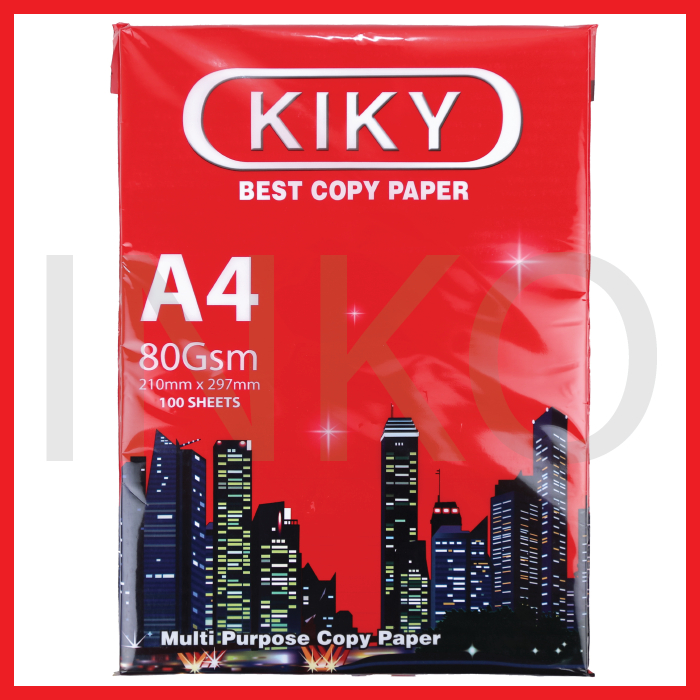 

KIKY A4 COPY PAPER 80 GSM 100SHEETS