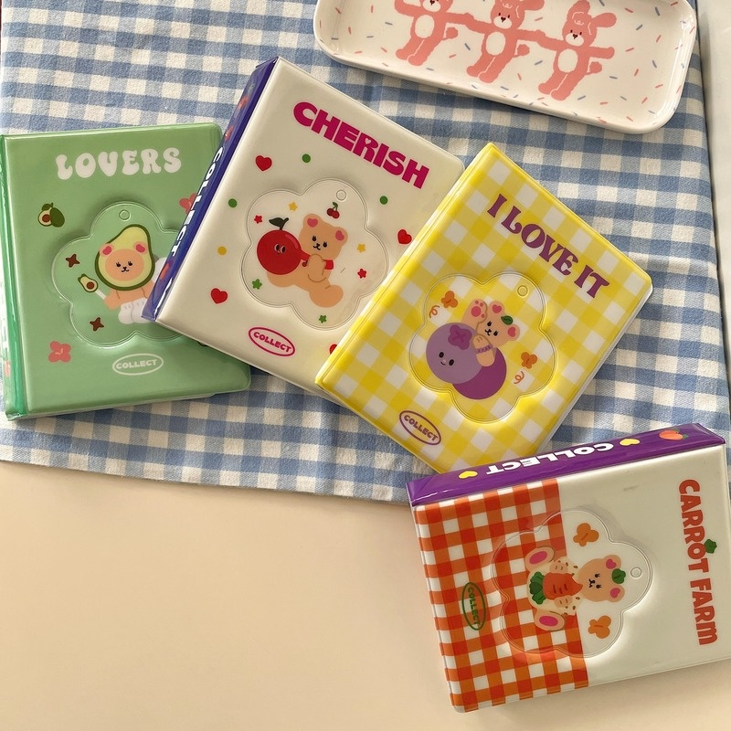 Ins 3Inch Album Foto Berongga Sampul Berongga 80Slot Buku Penyimpanan Kapasitas Besar Kartu Pos Kpop Polaroid Fuji Collect Organizer