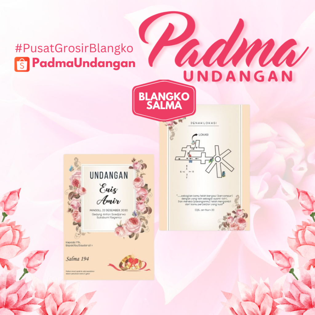 Blangko Undangan Salma 194 | Padma Undangan