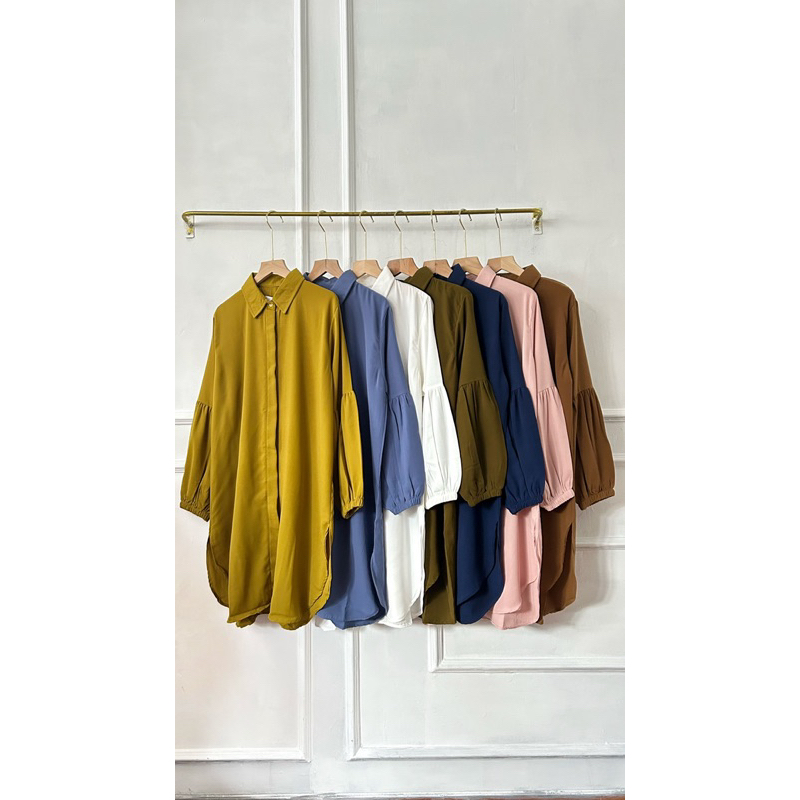 Joya tunik / TUNIK WANITA TANGAN PANJANG WOLYCREPE