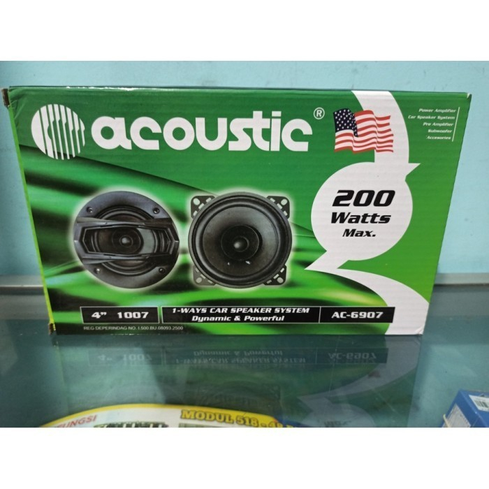 Speaker Coaxial Acoustic 4 inch Mobil Pintu 200 W Watts 4" 4 in