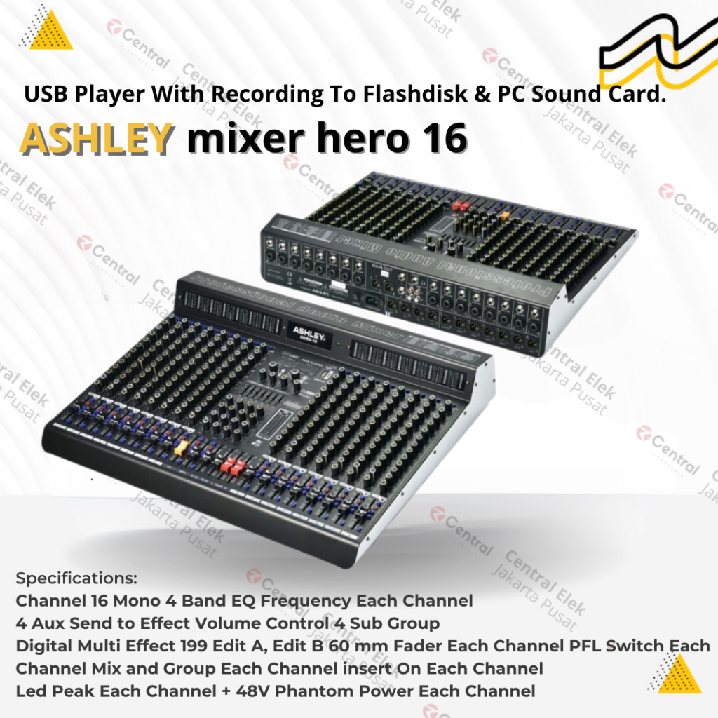 Mixer Ashley hero16 / hero 16 - 16 channel original ashley