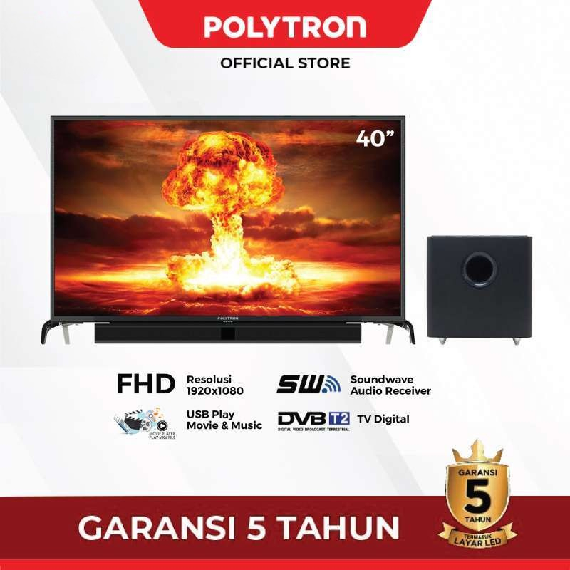 LED TV Polytron Cinemax Soundbar Digital LED TV 40 inch PLD 40BV8958