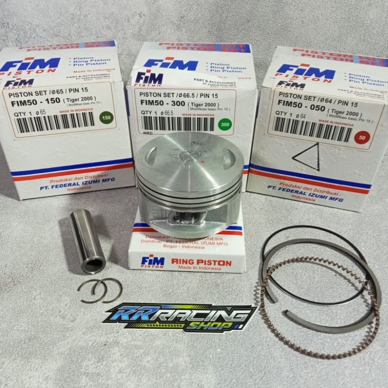 PISTON FIM TIGER FIM50 PIN 15 OS 50 100 150 200 250 300 RACING