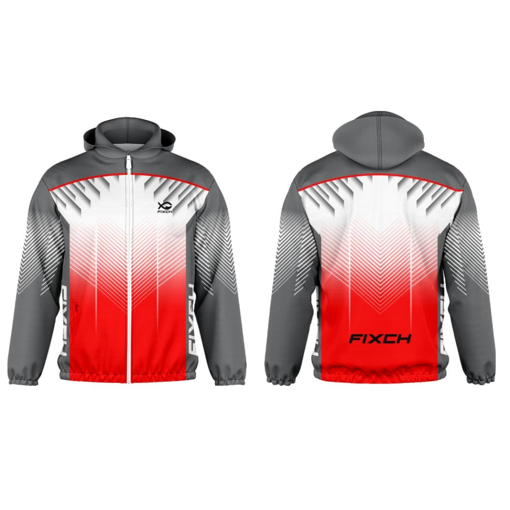 Jacket olahraga fixch fullprinting terbaru anti air / waterproof double puring bahan prisma AB46 SPORT