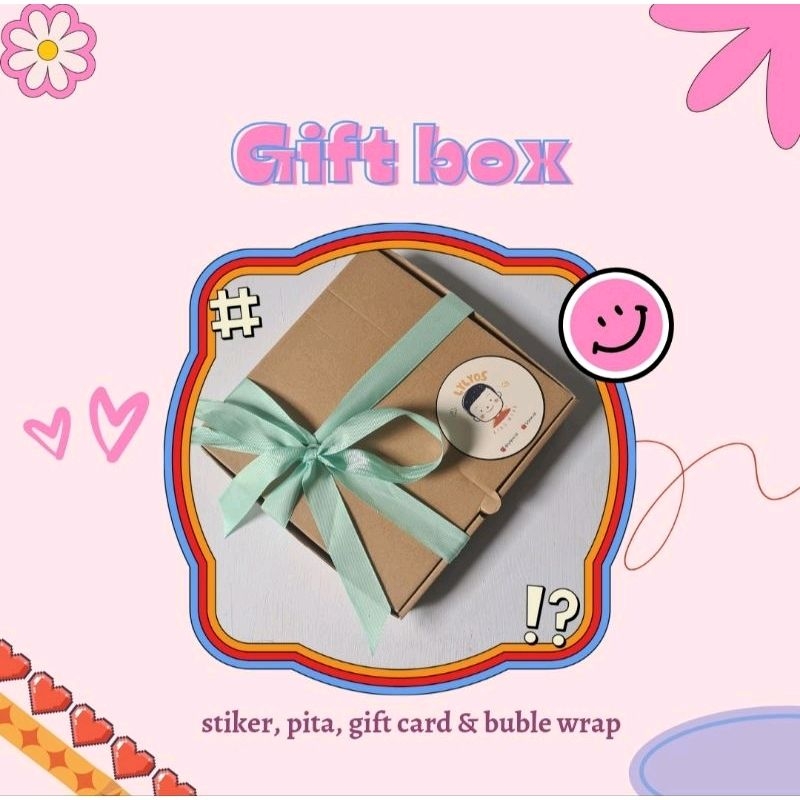 

gift box + buble wrap