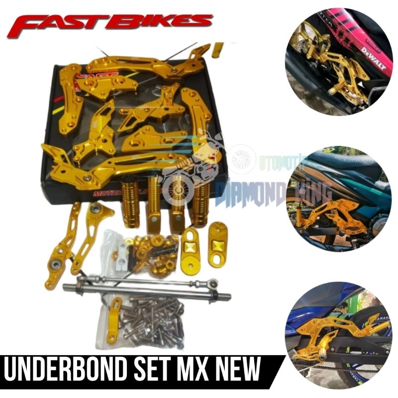 Footstep Underbone Set Cnc Yamaha MX king Double Step / Umderbond Set Mx King Depan Belakang