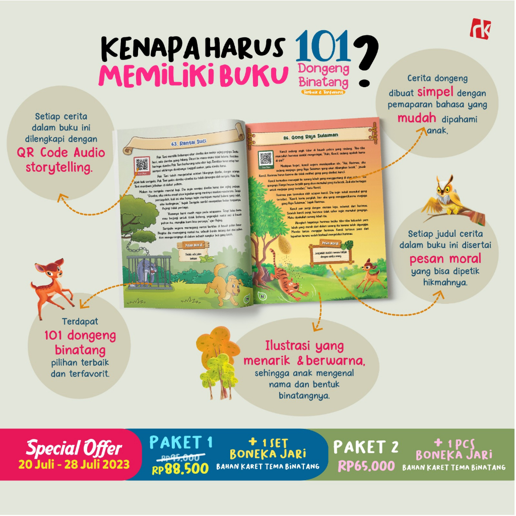 [PROMO] - Special Offer &quot;101 Dongeng Binatang Terbaik &amp; Terfavorit, Penulis Lisdy Rahayu Penerbit Ruang Kata - Buku Kaluku