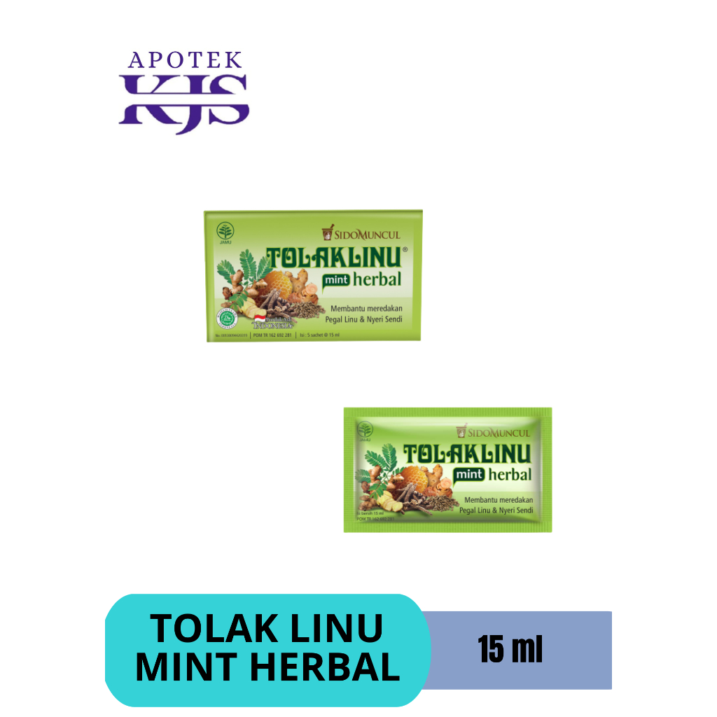 

Tolak Linu Mint Cair Herbal Alami 1 Dus (5 Sachet) - Pegal Linu Nyeri Sendi