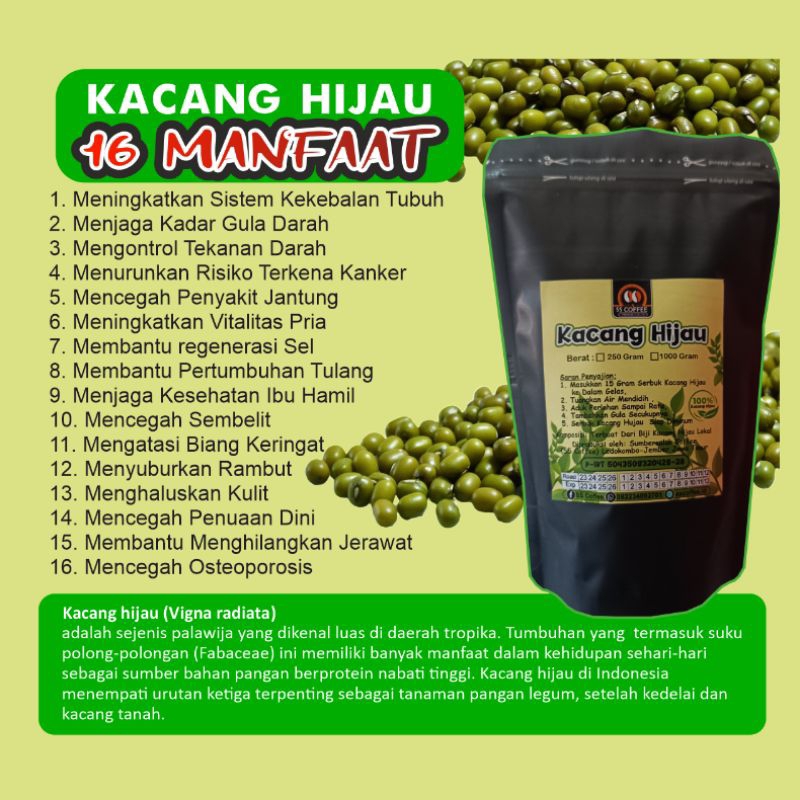 

250 Gram Serbuk Kacang Hijau | Mengobati Asam Lambung SS Coffee