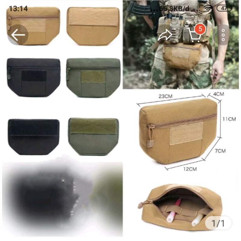 dangler body vest tactical / tas depan depan body vest tactical