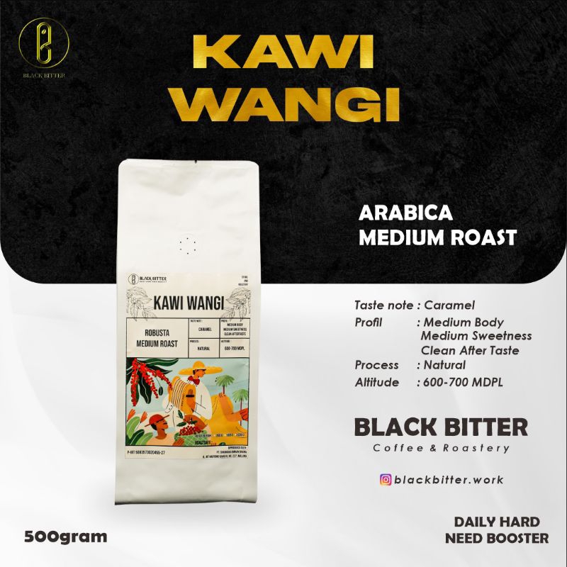 

Kopi Robusta Kawi Wangi 500g - Biji dan Bubuk Original