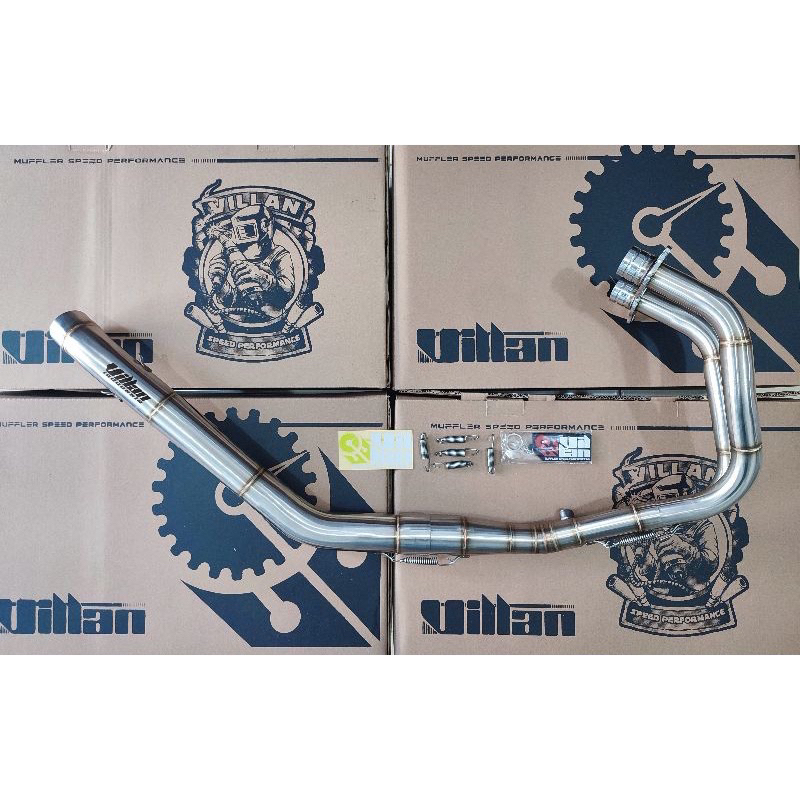 (ORIGINAL) HEADER VILLAN SILVER BENDING CBR250RR Ninja250 Z250 MT25 R25