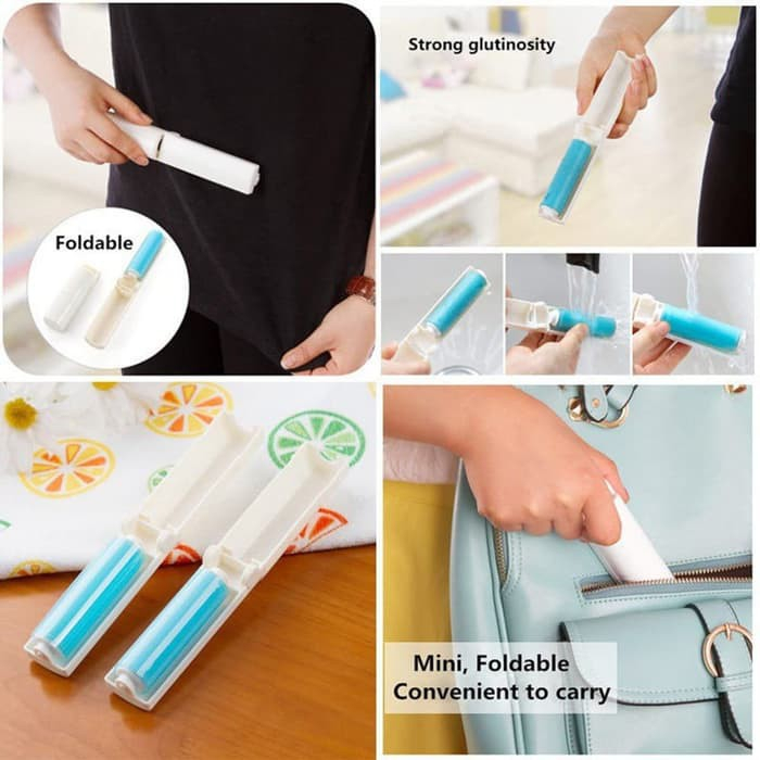 Sticky Lint Roller Lipat / Alat Pembersih Debu Kotoran Bulu Rambut Benang