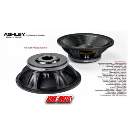 SPEAKER COMPONENT ASHLEY LF18V500 / ASHLEY LF18 V500 18 INCH ORIGINAL