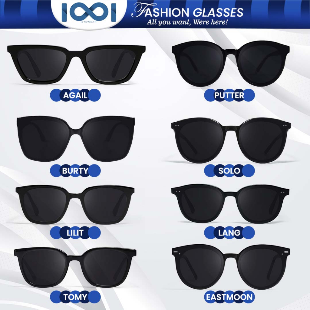 IOOI Eyewear - Kacamata Hitam Kacamata Fashion Pria Wanita Sunglasses Korea Anti UV400 Terbaru GM Bu