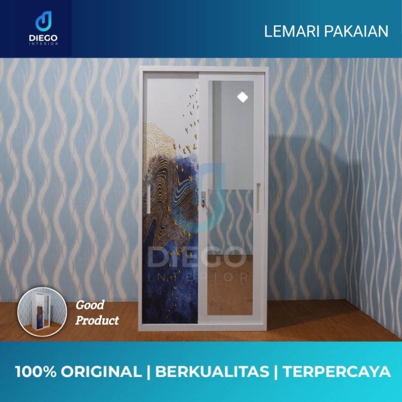 Lemari besi 2 pintu sliding import