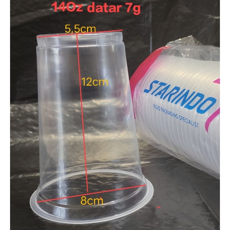 

2Xbtygneal Sakha Snack ) Gelas Plastik Starindo 5G/7G 12-16Oz Packing Dus