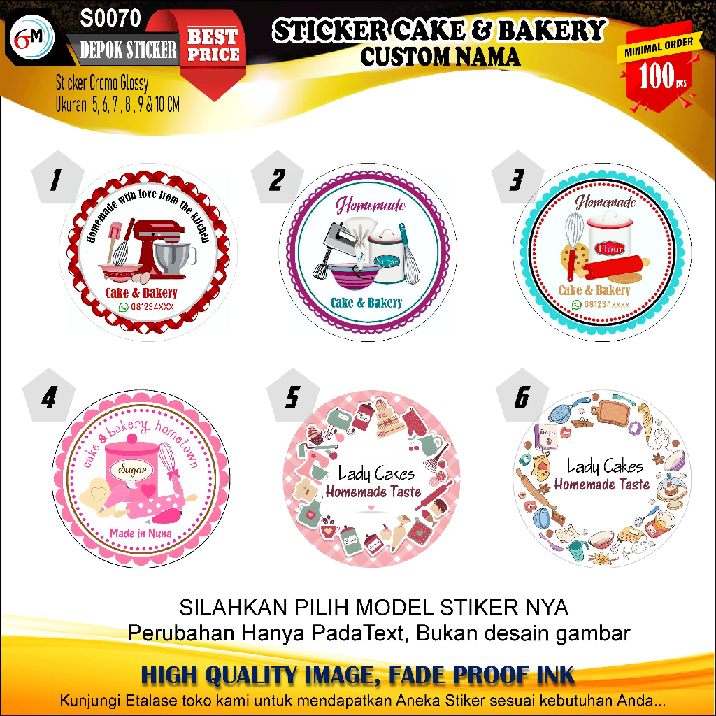 

Stiker cake Bakery