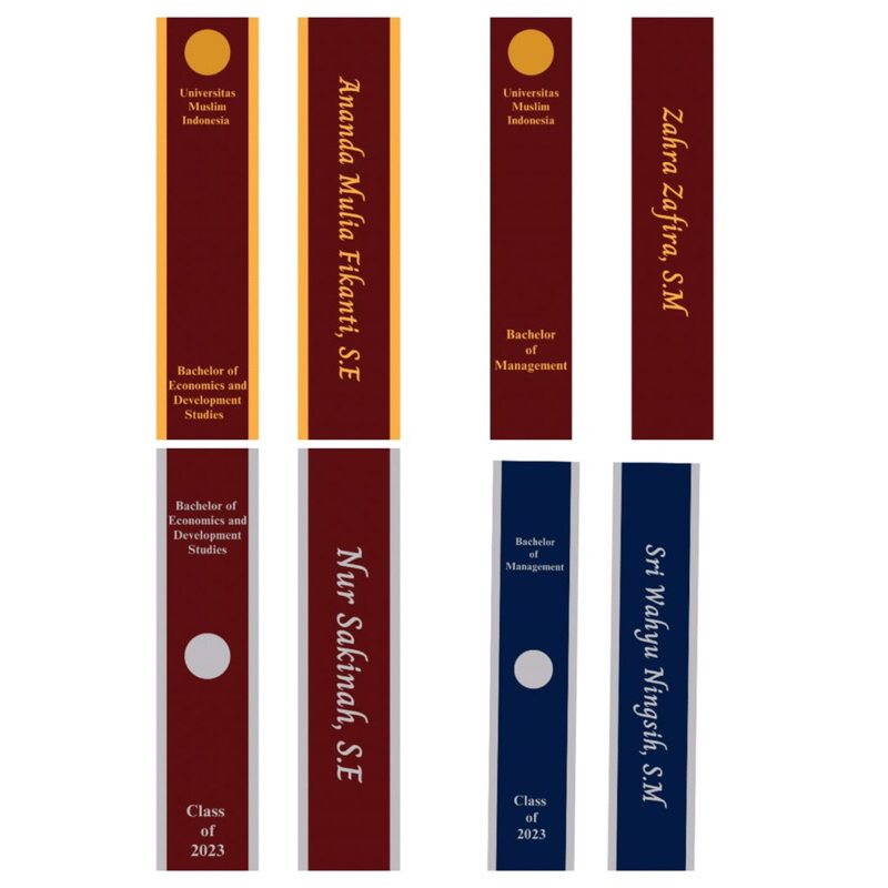 SELEMPANG WISUDA SYAL-LEHER + LOGO COD Express