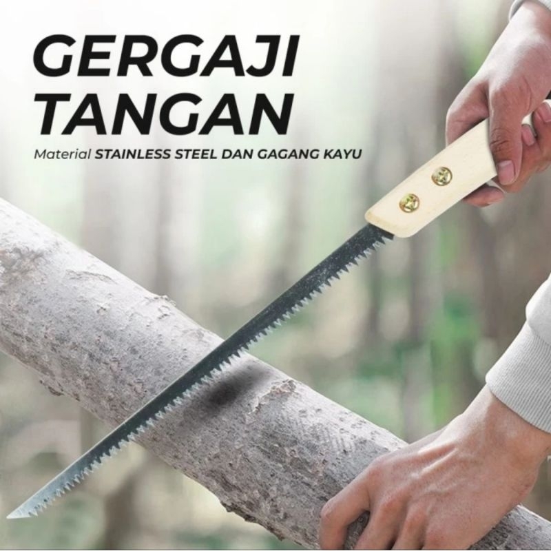 Gergaji Kayu Manual Gergaji Push Pull 9Inch Gagang Kayu Graji Pemotong Wooden Handle MAWASHIBIKI
