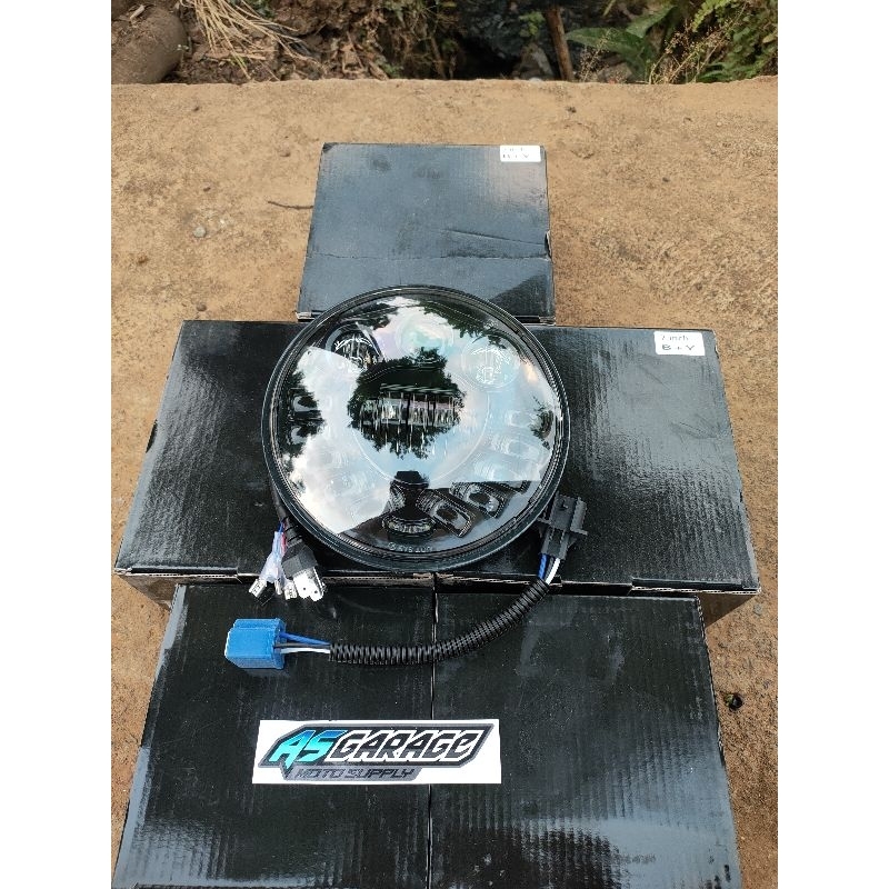 LAMPU DAYMAKER NINJA R SS TIGER 7 INCH SENJA PUTIH BIRU