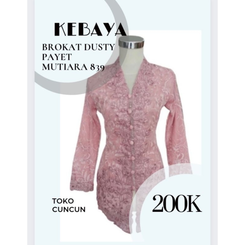 Kebaya Brokat Dusty Payet Mutiara 839 Kebaya modern