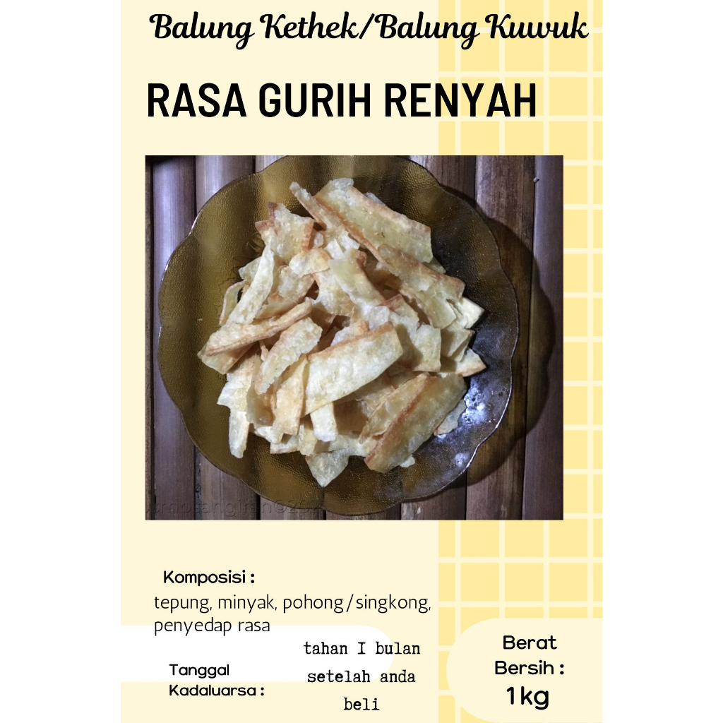 

balung kethek/balung kuwuk original gurih/mangkleng 1 kg