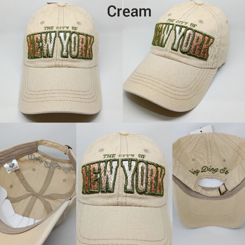 Topi baseball logo New York Tulisan bordir import premium quality topi cowok cewek pria wanita keren