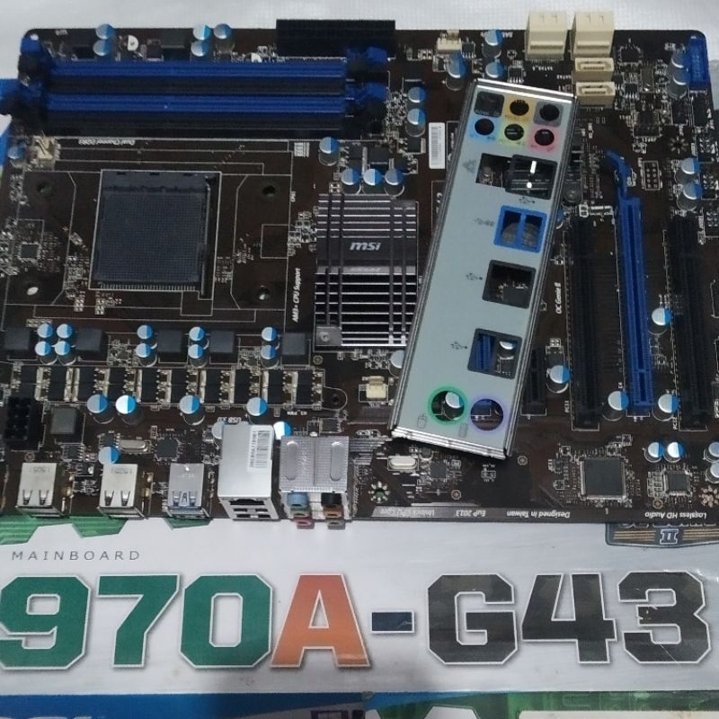 Motherboard AMD AM3+ MSI 970 G43 no display elco kembung panas