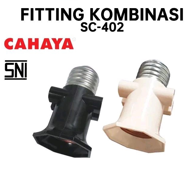 Fitting Colokan Lampu Listrik Kombinasi SC402