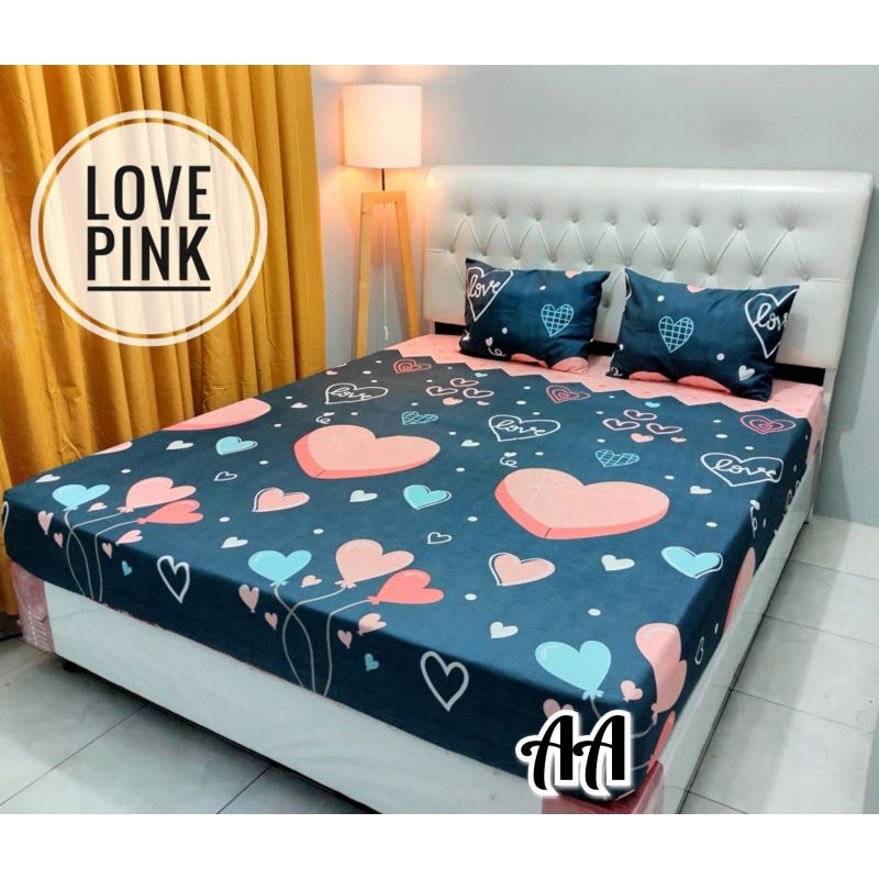 sprei love pink