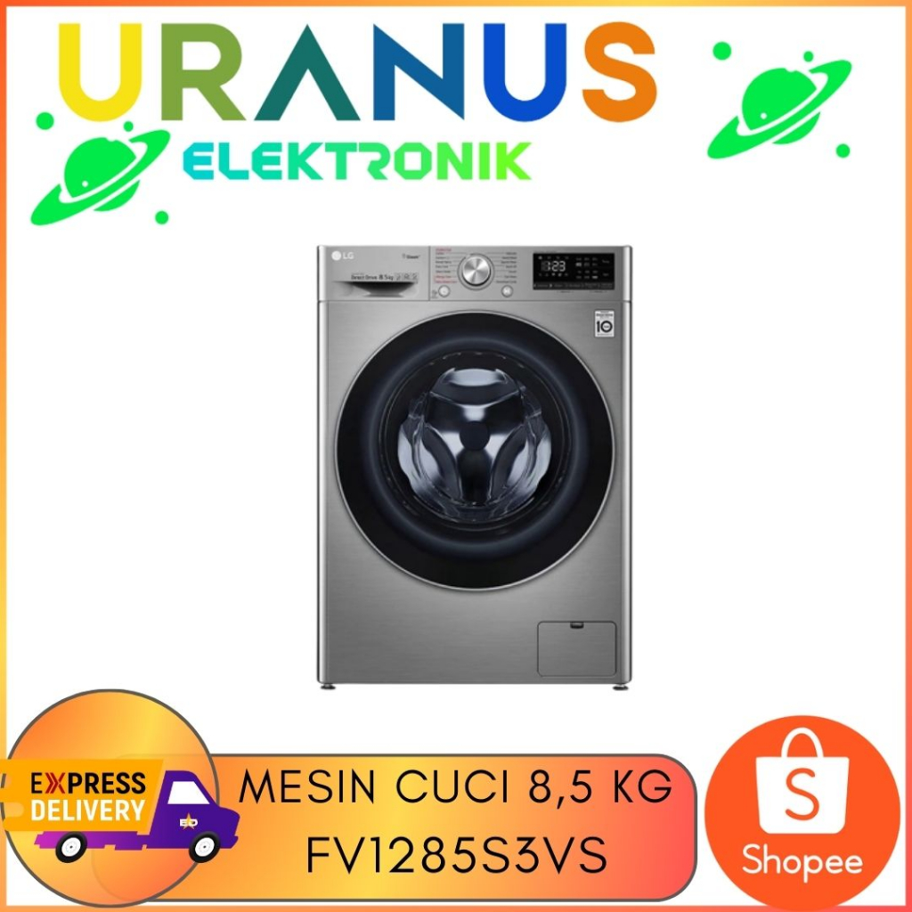 LG FV1285S3VS Mesin Cuci LG Kapasitas 8.5KG Kompatibel Dengan Twin Wash Mini