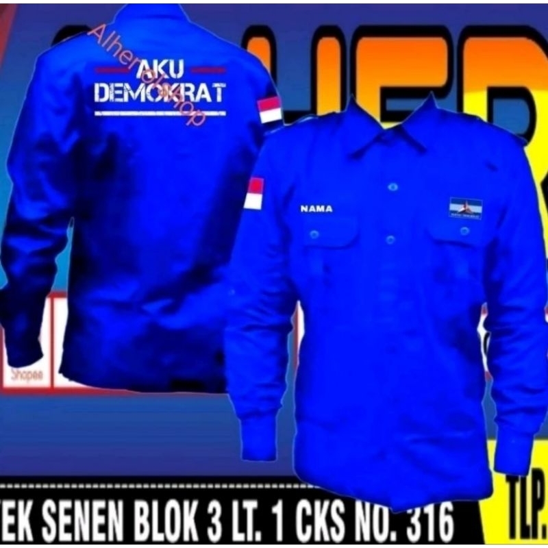 kemeja Demokrat baju Demokrat seragam Demokrat kemeja partai Demokrat baju partai Demokrat seragam p