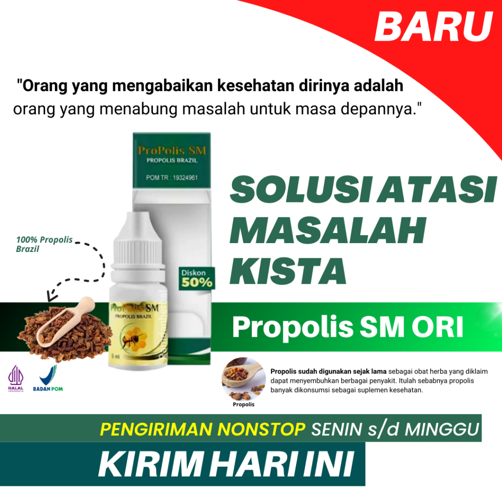 Obat Kista Pilonidal_Kista Ganglion_Benjolan_Uci-Uci_Propolis SM ORIGINAL Sudah BPOM & HALAL