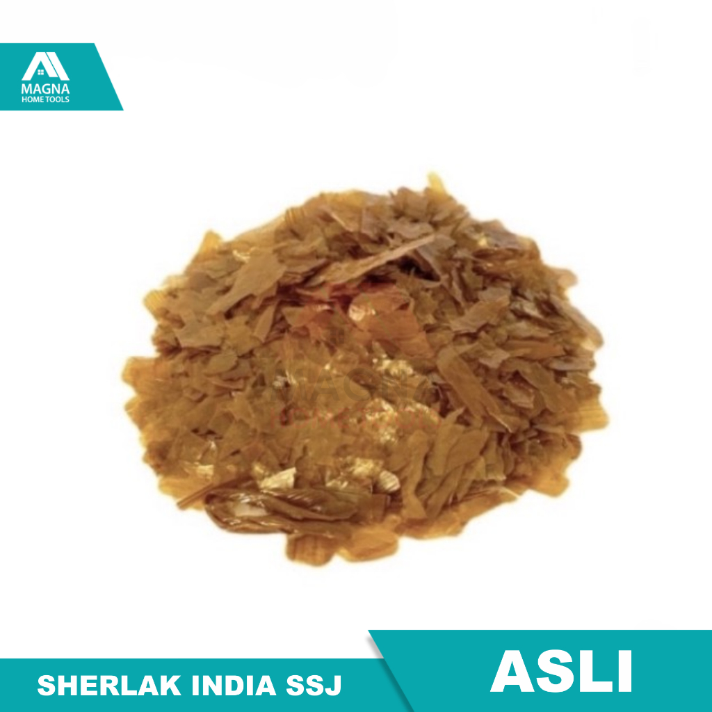 SHERLAK POLITUR KAYU INDIA SSJ ASLI SIRLAK SHELLAC SERLAK  PREMIUM 1 ONS