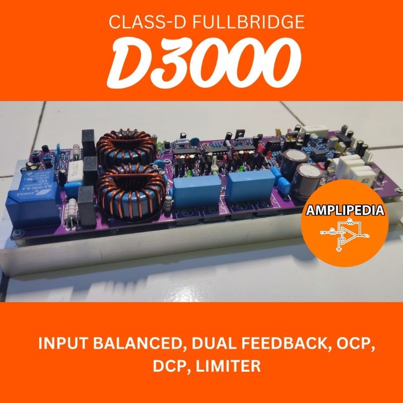 Class-D Amplifier D3000 Fullbridge 3000watt Full fitur