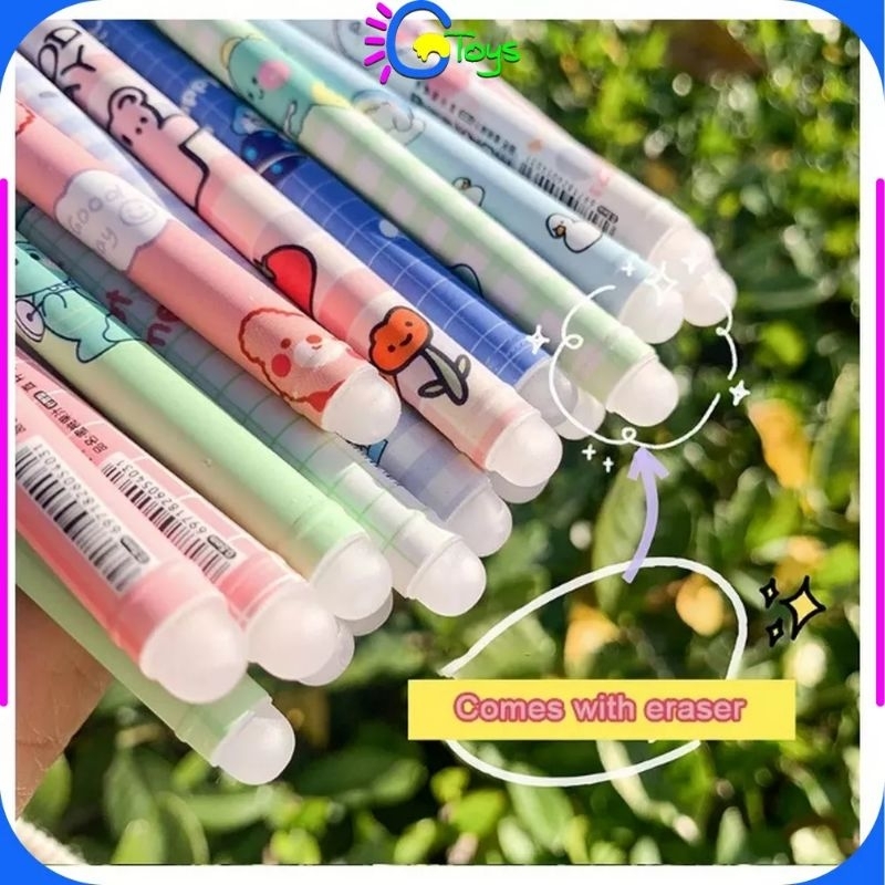 

SWJ_1Pcs A42 Pulpen Gel Hapus Karakter Animal/Pulpen Erasable / Bolpoin