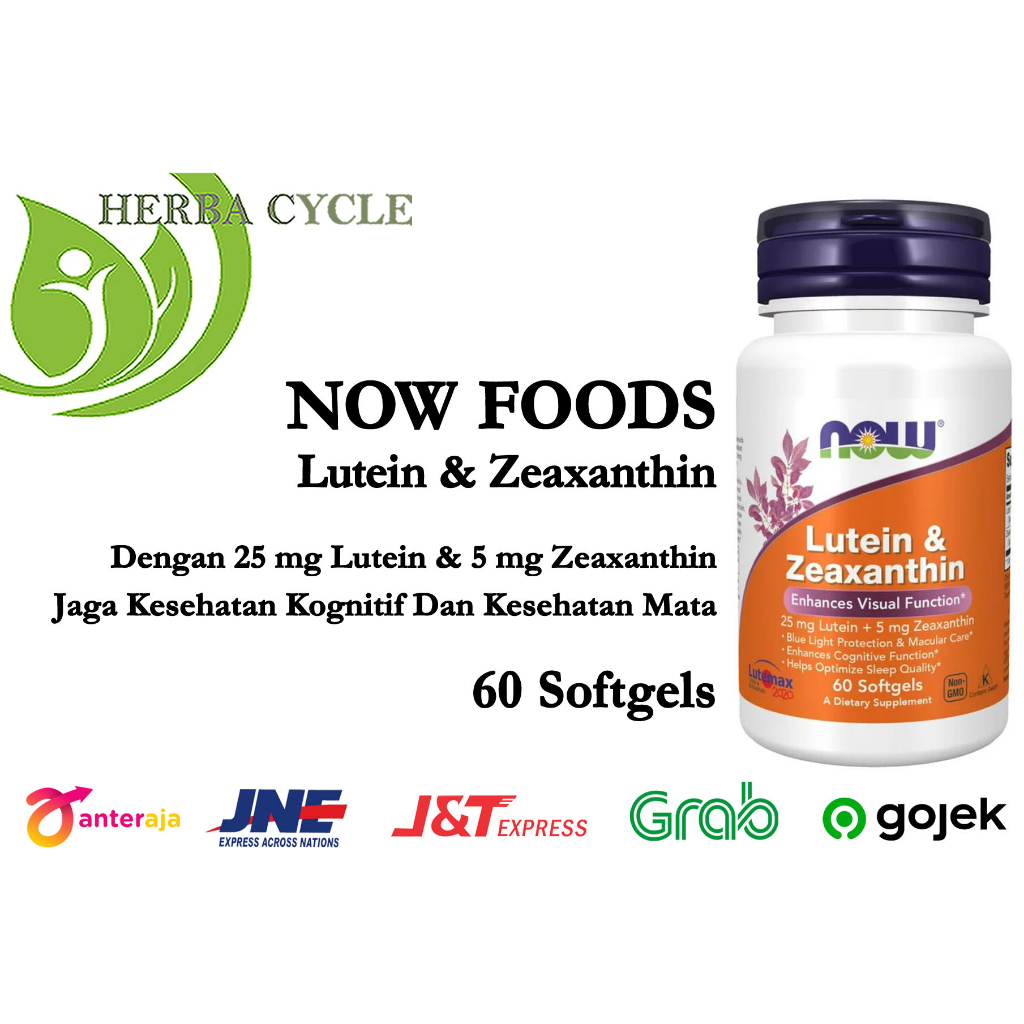 Now Food Lutein & Zeaxanthin 60 Softgels Now Lutein Zeaxanthin Kesehatan Makula Mata ORI USA