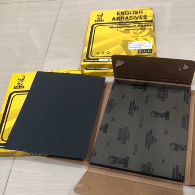 EAC ASLI bola dunia english abrasives kertas pasir waterproof amplas paper england original asli amp
