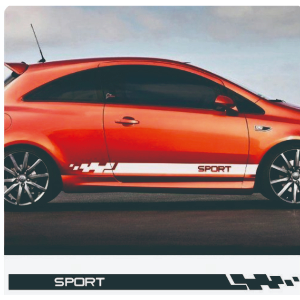 STIKER SAMPING BAWAH PINTU MOBIL SIMPLE